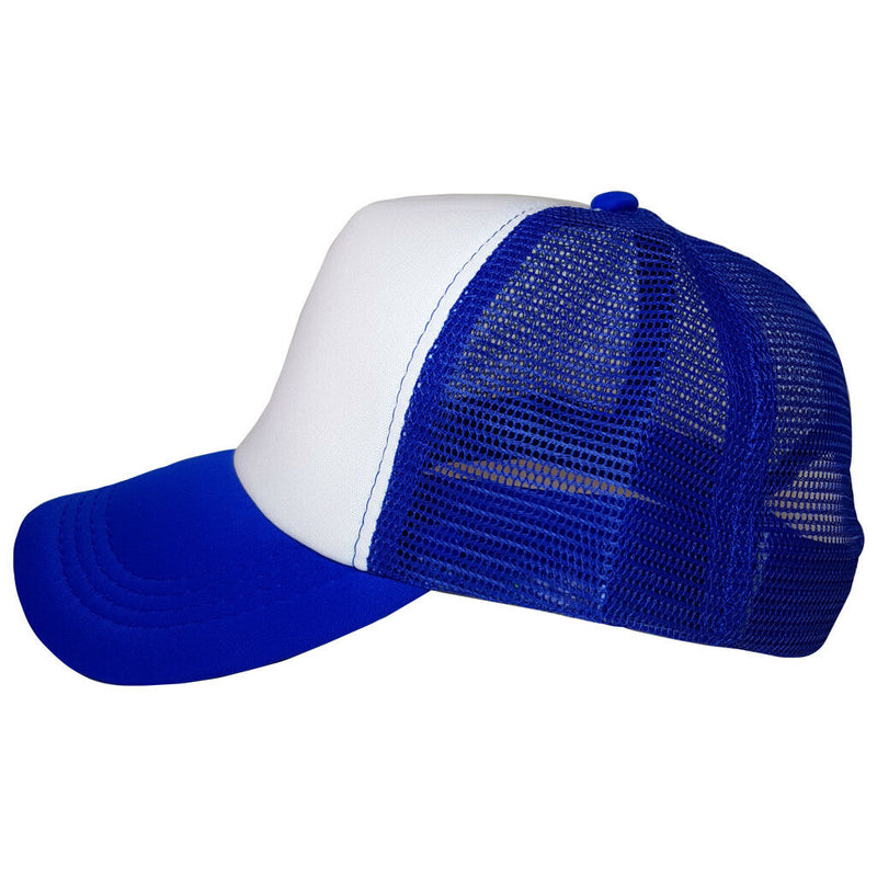 Plain Trucker Hat Cap - Unisex Adjustable Foam Mesh Baseball - DS1035