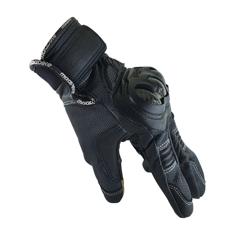 Leather Touch Screen Motorcycle Gloves Sport Motorbike Racing Street MAD-02L