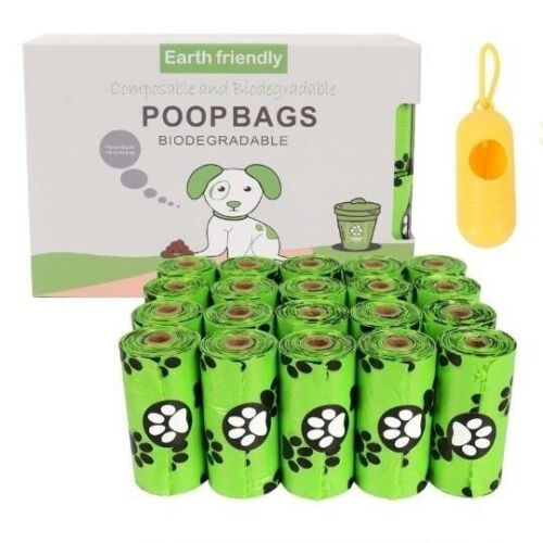 300 Bags Eco Friendly Compostable Dog Poo Bags Pet Biodegradable FREE Dispenser