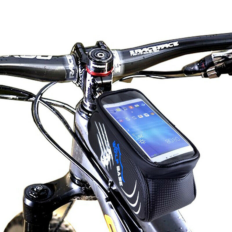 Cycling Bike Front Bag Waterproof Bicycle Phone Holder Pannier Pouch Tube Frame