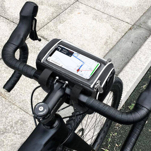 Waterproof Cycling Front Bag Portable Bike Handlebar Bicycle Phone Holder
